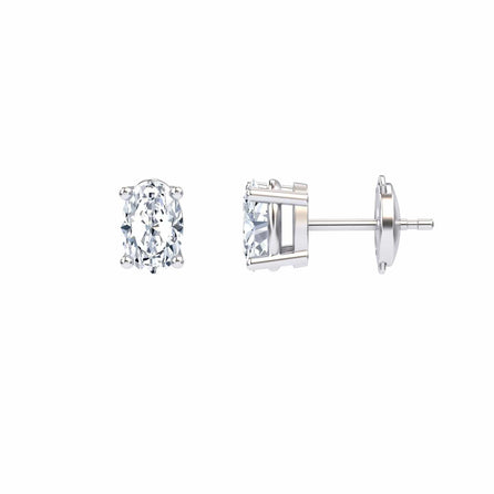 Lab Diamond Earrings - Four Prong - Lainey