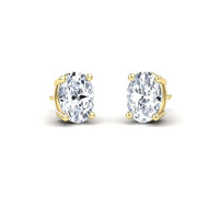 Lab Diamond Earrings - Four Prong - Lainey