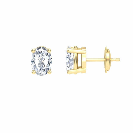 Lab Diamond Earrings - Four Prong - Lainey