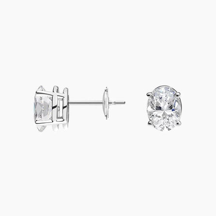 Lab Diamond Earrings - Four Prong - Lainey