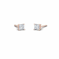 White Diamond 2.7mm Stud Earrings - Carina