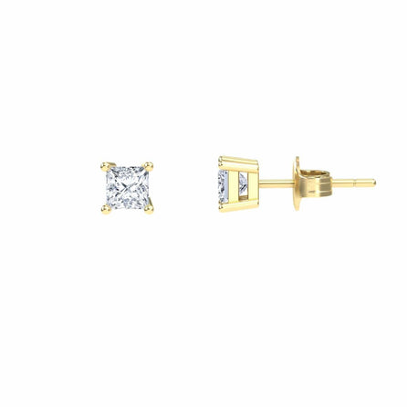 White Diamond 3.5mm Stud Earrings - Carina