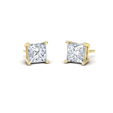 White Diamond 5mm Stud Earrings - Carina