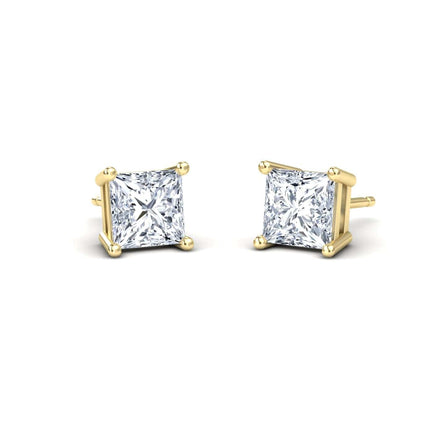 White Diamond 5mm Stud Earrings - Carina