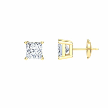 White Diamond 5mm Stud Earrings - Carina