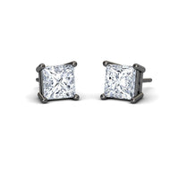 White Diamond 5.5mm Stud Earrings - Carina
