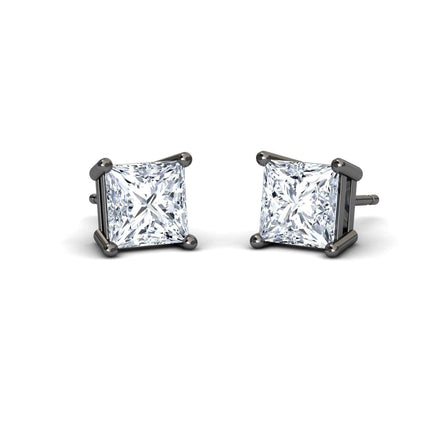 White Diamond 5.5mm Stud Earrings - Carina