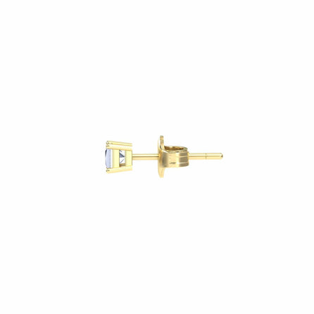 Natural Diamond Single Stud Earrings - 4 Prong - Carina