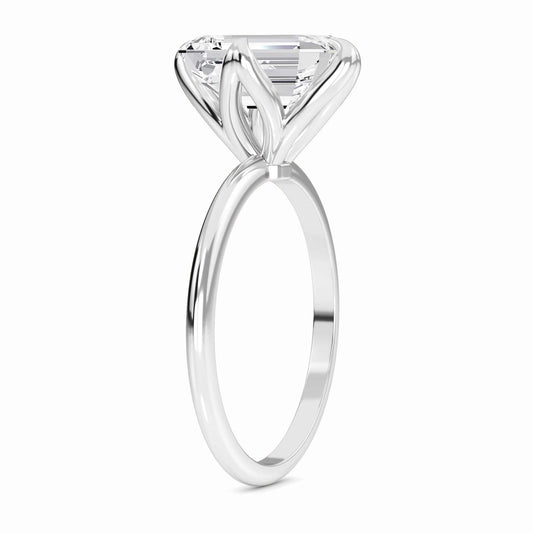 Emerald Solitaire Certified Lab Diamond Engagement Ring - Srimayi