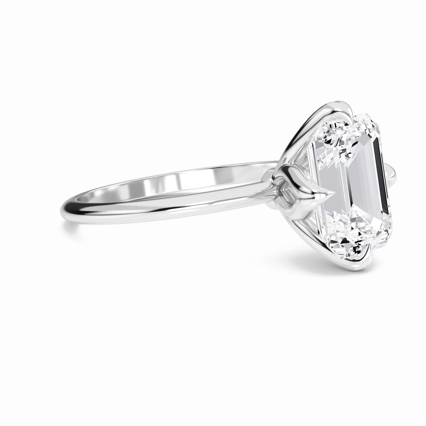 Emerald Solitaire Certified Lab Diamond Engagement Ring - Srimayi