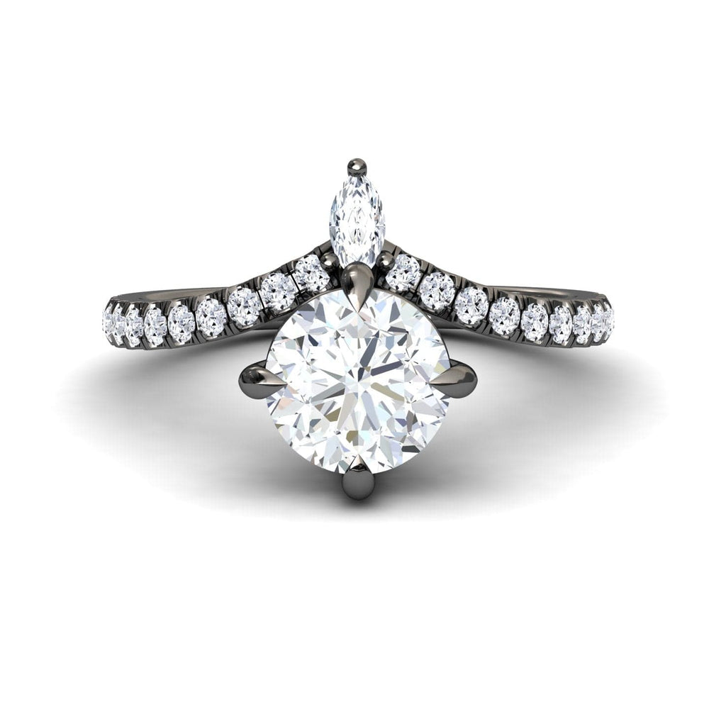 White Diamond Tiara-Inspired Engagement Ring
