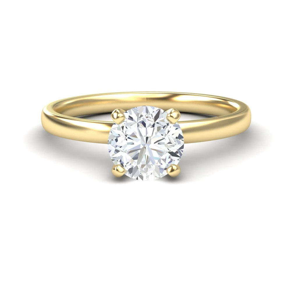 White diamond classic solitaire engagement ring