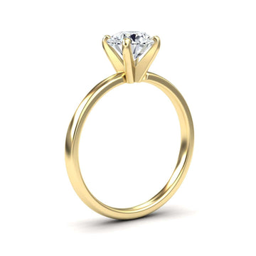 White Diamond Classic Solitaire Engagement Ring - Vaanya