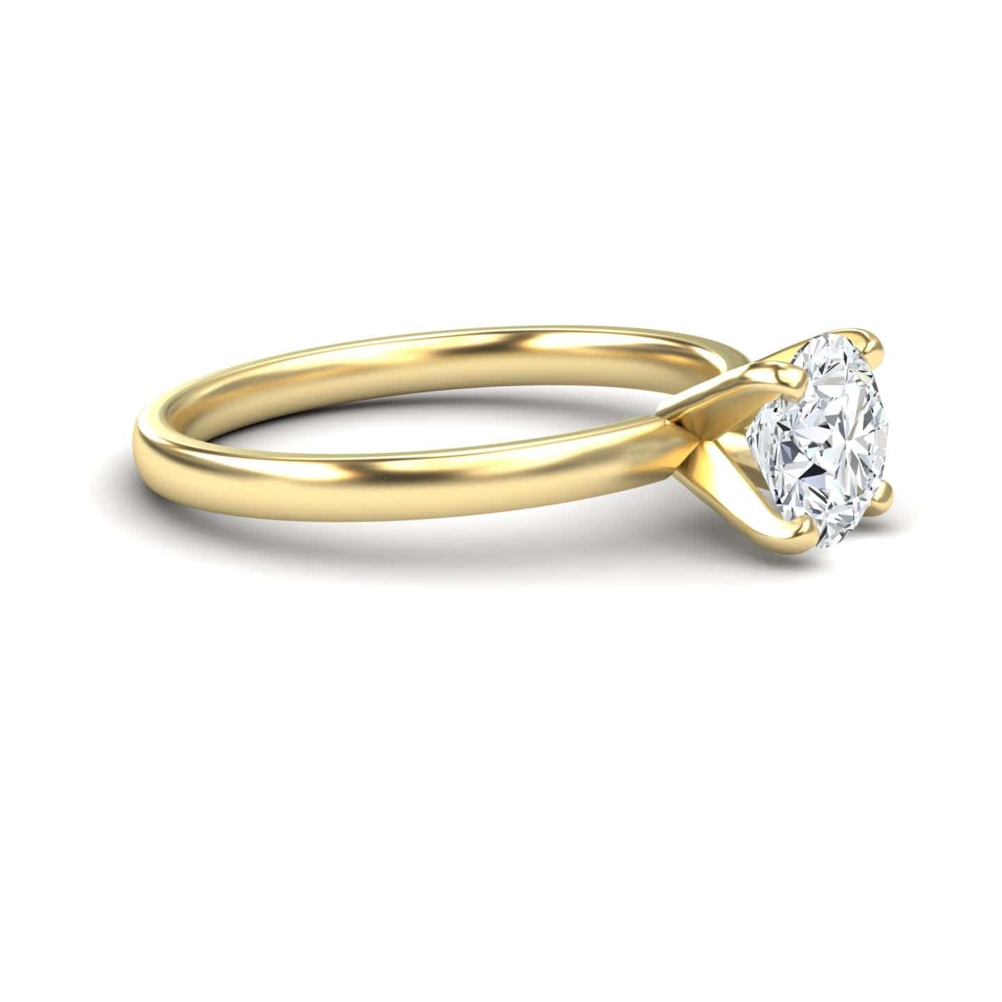 White Diamond Classic Solitaire Engagement Ring - Vaanya