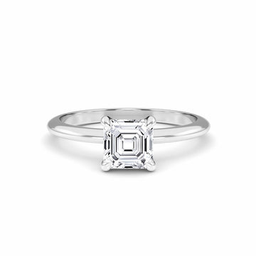 White Diamond Classic Solitaire Diamond Engagement Ring - Faith