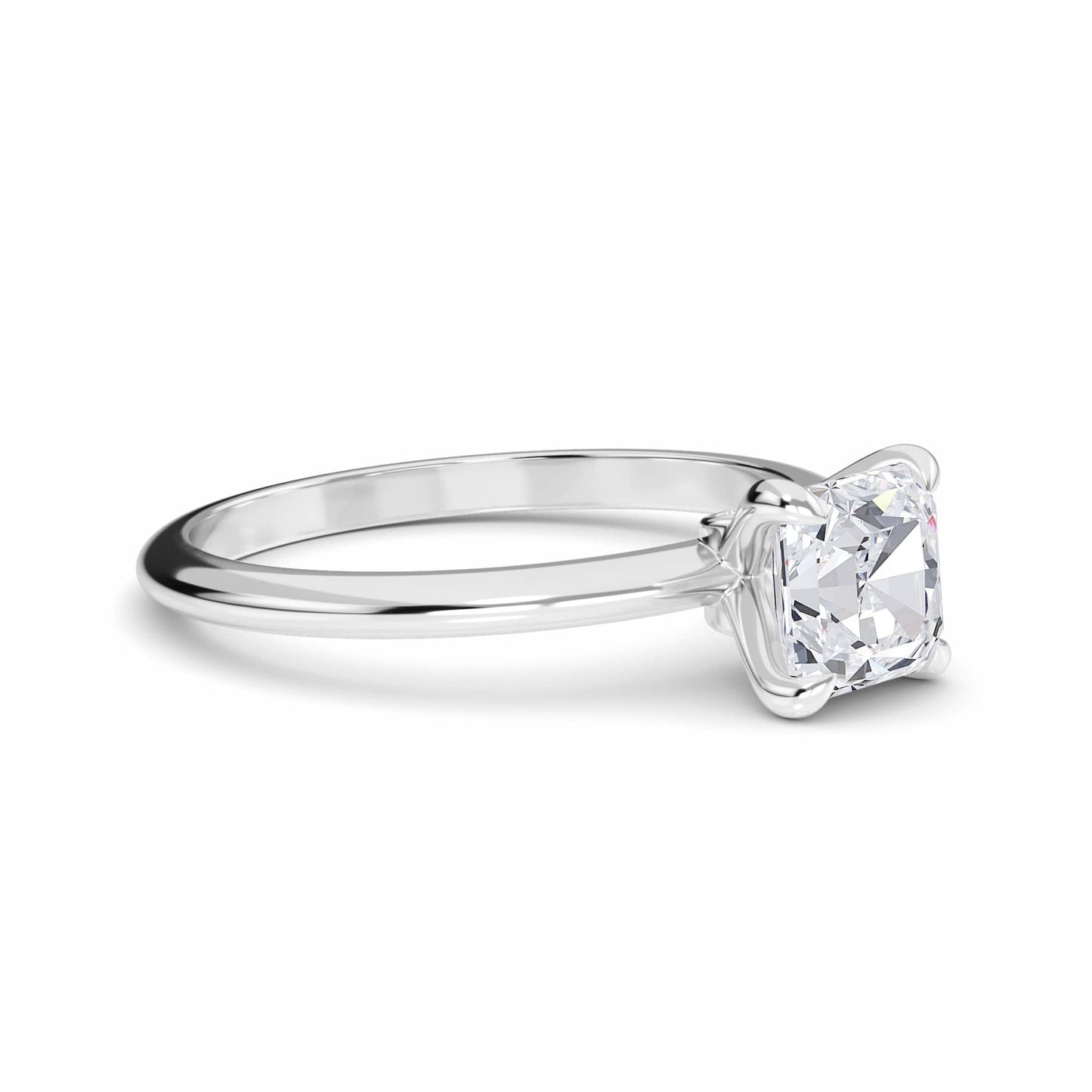 White Diamond Classic Solitaire Diamond Engagement Ring - Faith
