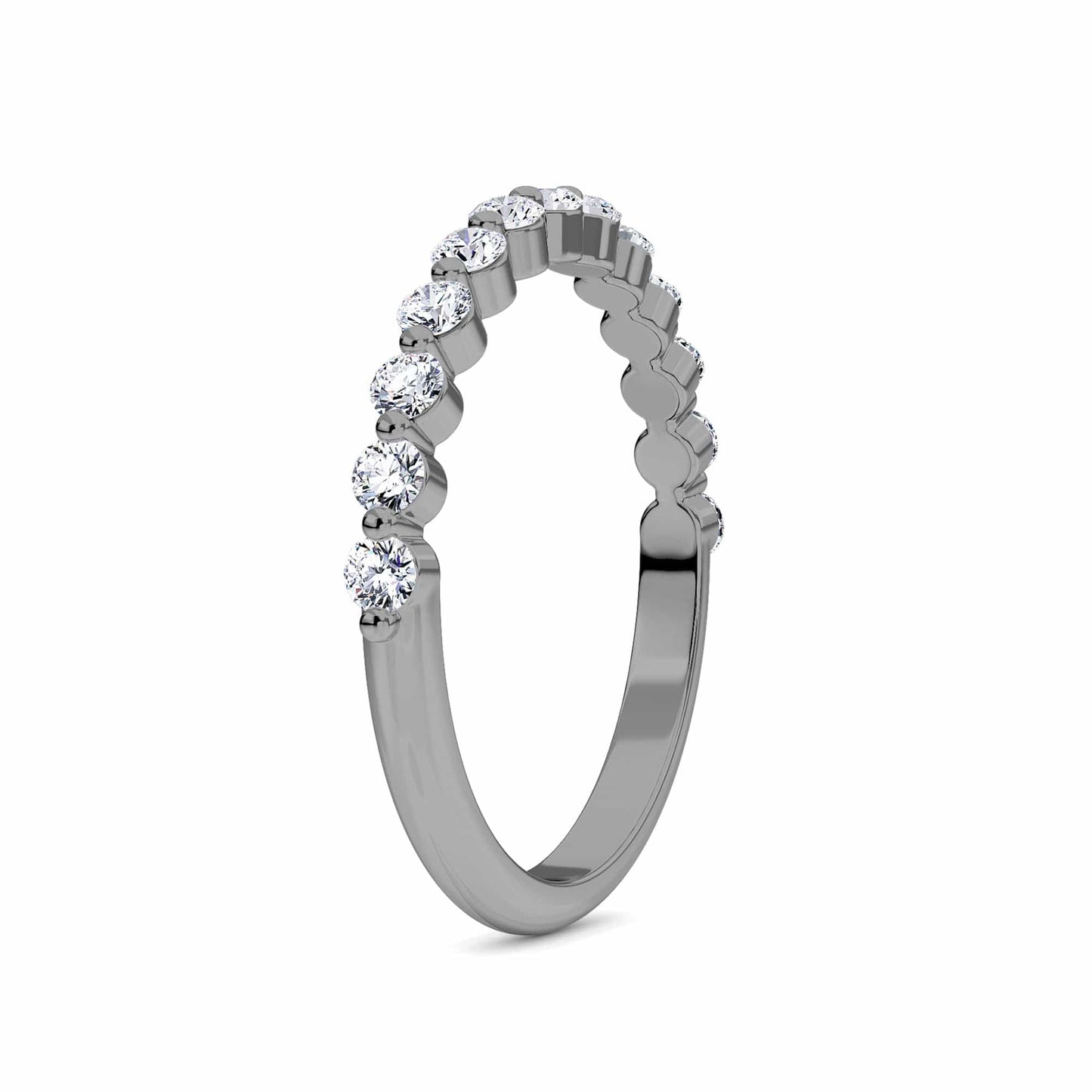 White Diamond Hidden Halo Bridal Solitaire Engagement Ring - Feiling