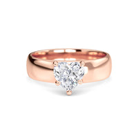 White Diamond Hidden Halo Solitaire Engagement Ring - Aubrey