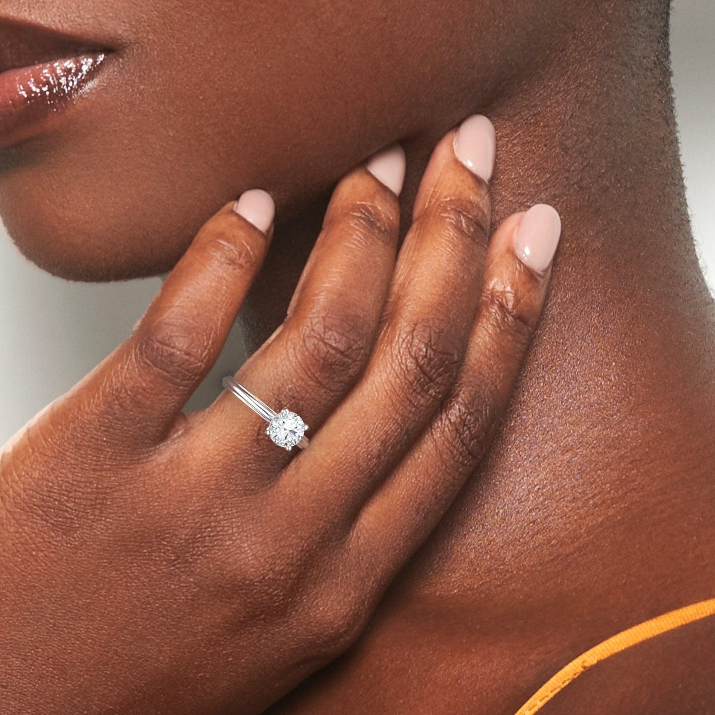 White Diamond Vintage Crown Basket Solitaire Engagement Ring - Charu
