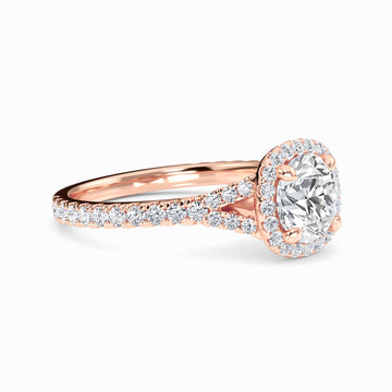 White Diamond Crossover Pave Solitaire Engagement Ring - Selah