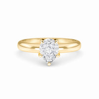 White Diamond Classic 6-Prong Solitaire Engagement Ring - Leonie