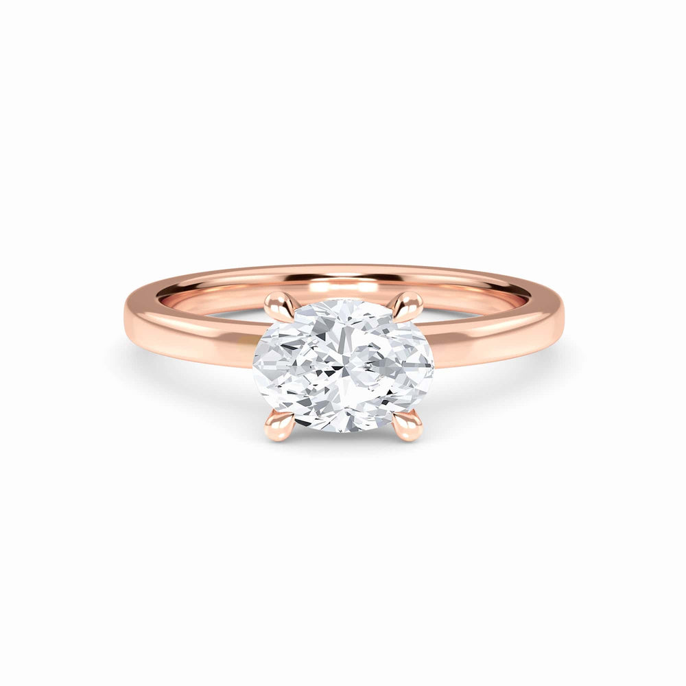 White Diamond Classic Four-Prong Solitaire Engagement Ring