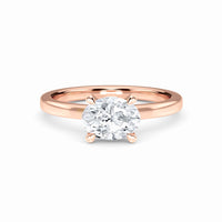 White Diamond Classic Four-Prong Solitaire Engagement Ring - Catriona
