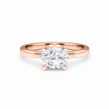 White Diamond Classic Four-Prong Solitaire Engagement Ring - Catriona