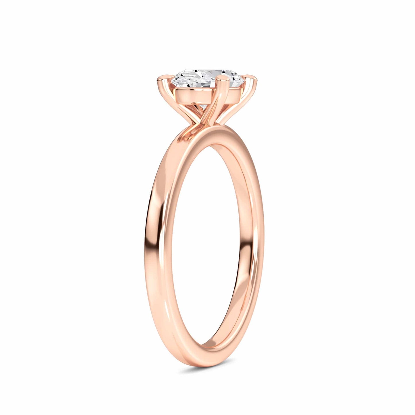 White Diamond Classic Four-Prong Solitaire Engagement Ring - Catriona