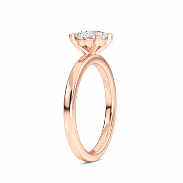 White Diamond Classic Four-Prong Solitaire Engagement Ring - Catriona