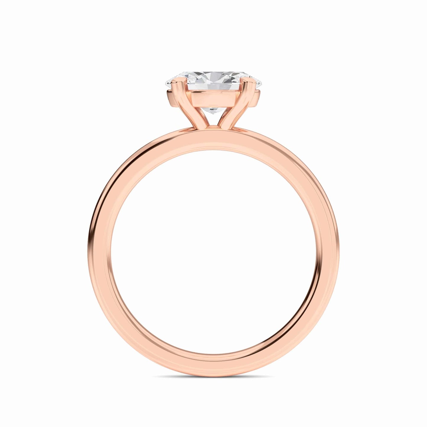 White Diamond Classic Four-Prong Solitaire Engagement Ring - Catriona