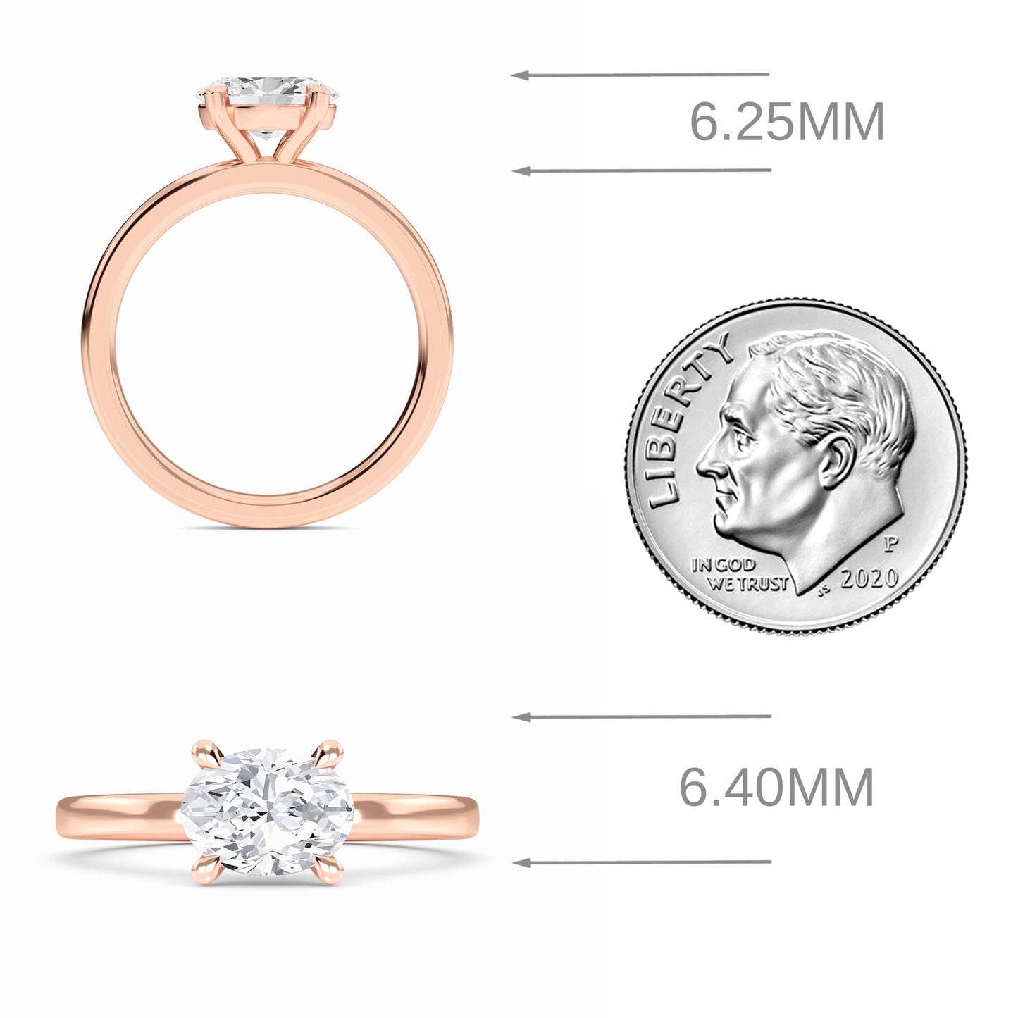 White Diamond Classic Four-Prong Solitaire Engagement Ring - Catriona