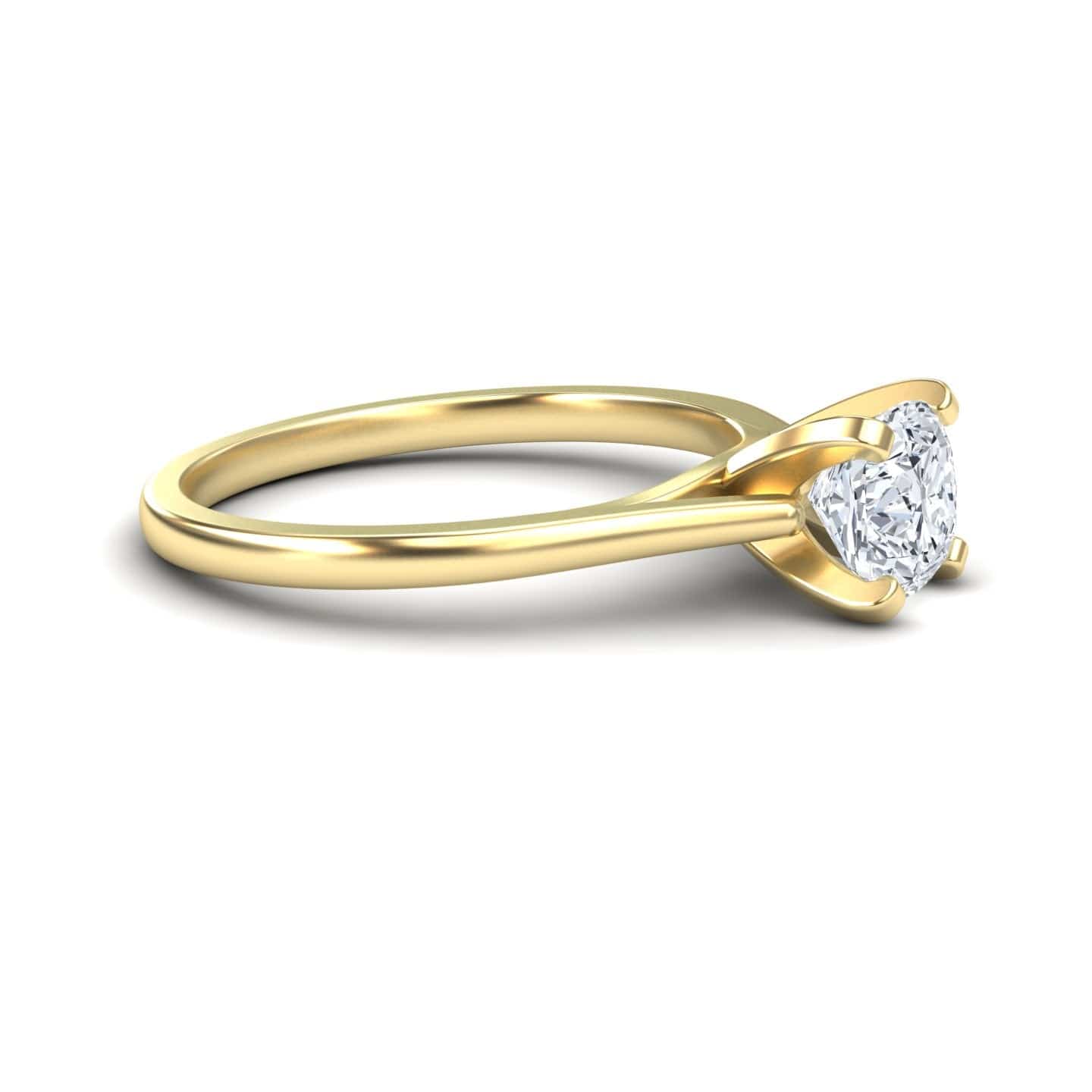 White Diamond Classic Solitaire Engagement Ring - Jinhai