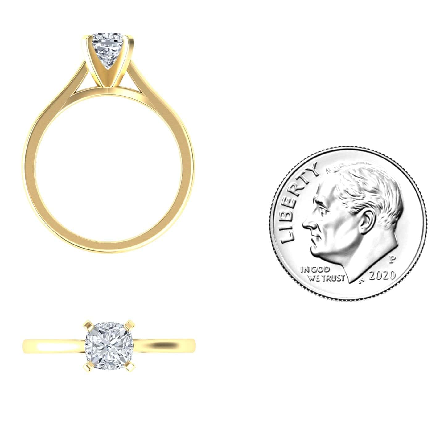 White Diamond Classic Solitaire Engagement Ring - Jinhai