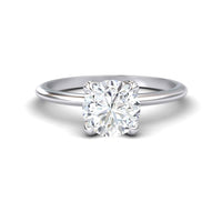 White Diamond Classic Solitaire Engagement Ring - McKenna