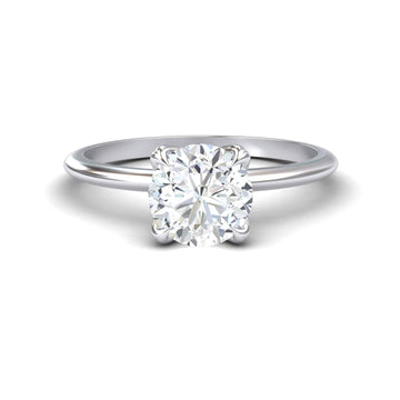 White Diamond Classic Solitaire Engagement Ring - McKenna
