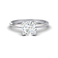 White Diamond Classic Solitaire Engagement Ring - Brielle