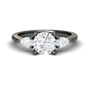 White Diamond Classic Three Stone Engagement Ring - Juniper
