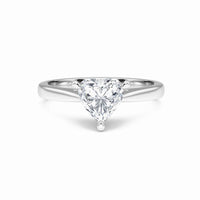 White Diamond Hidden Accent Engagement Ring - Wren