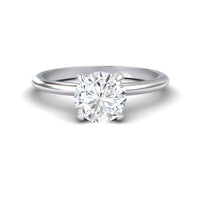 White Diamond Classic 4-Prong Solitaire Engagement Ring - Oakley