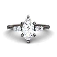White Diamond Classic Five Stone Engagement Ring - Zariah