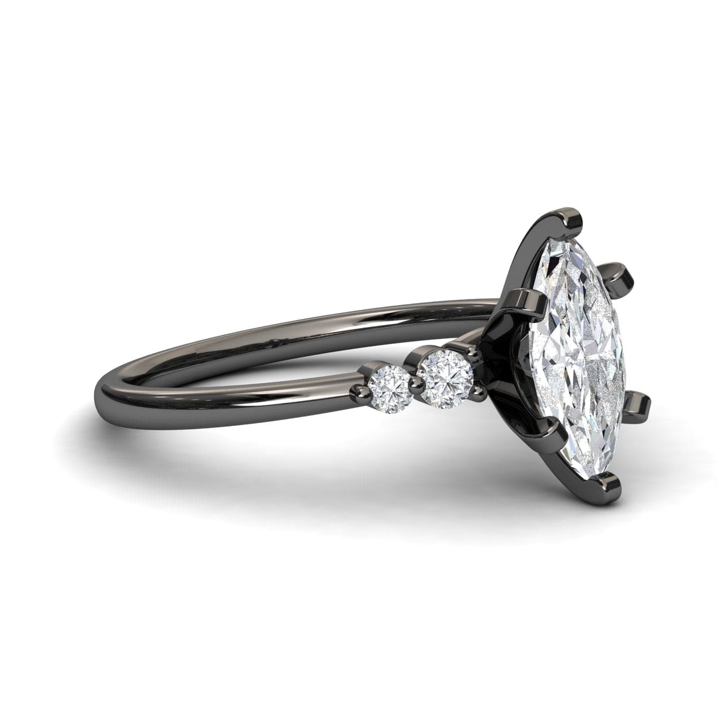 White Diamond Classic Five Stone Engagement Ring - Zariah