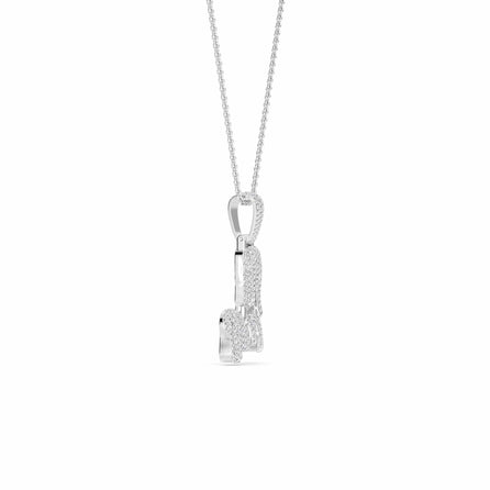 J Initial Dripping Diamond Pendant Necklace - Jace