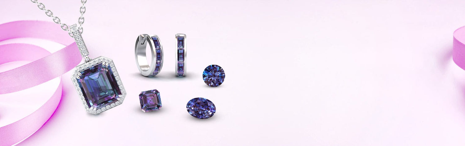Lab grown alexandrite jewelry