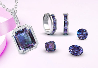 Lab grown alexandrite jewelry