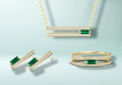 Lab grown emerald jewelry