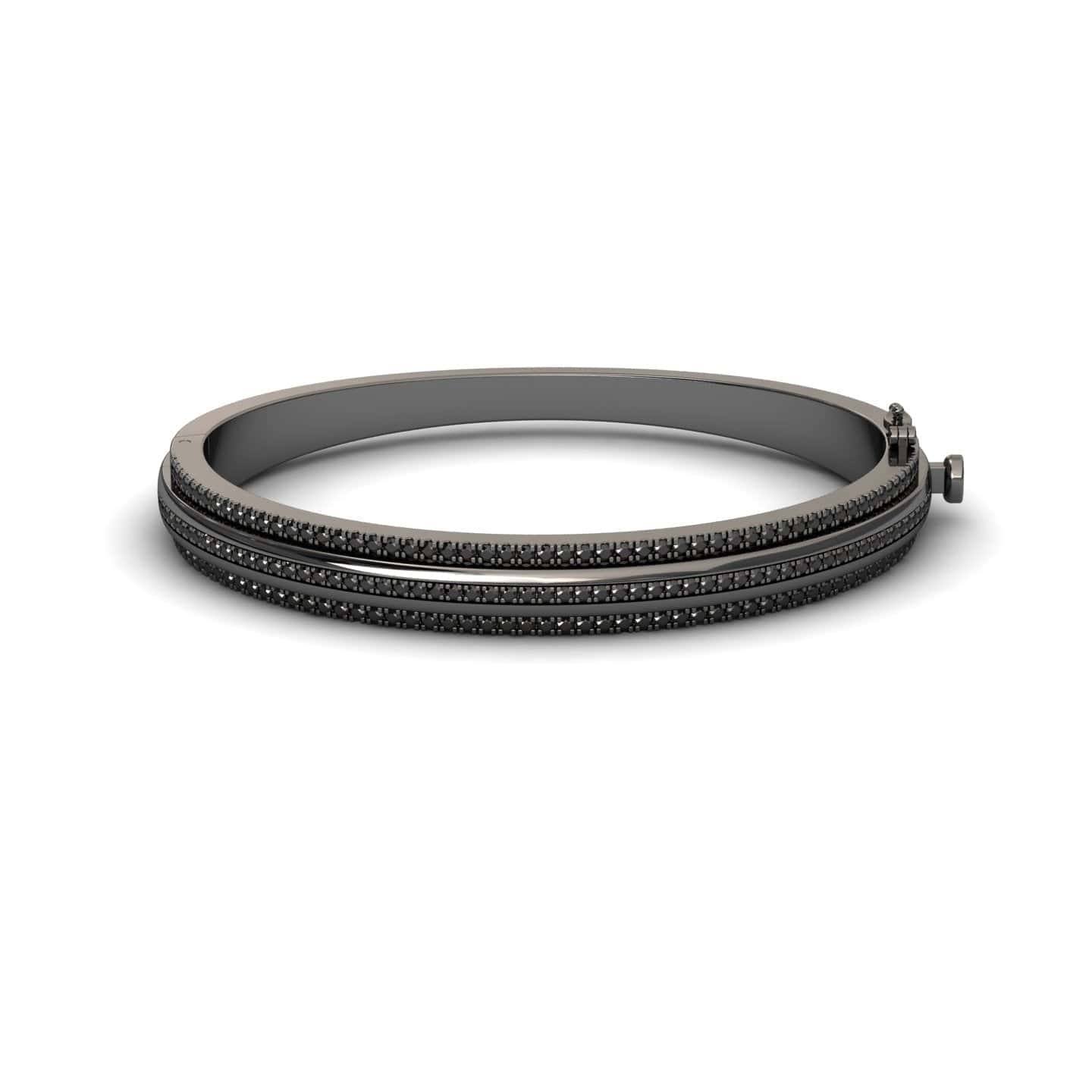Bold Black Bangle: Unconventional Elegance - Amalia