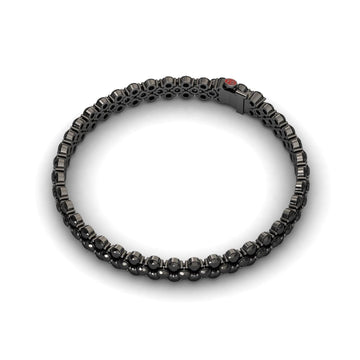 Black Diamond Double Row Tennis Bracelet - Yifei