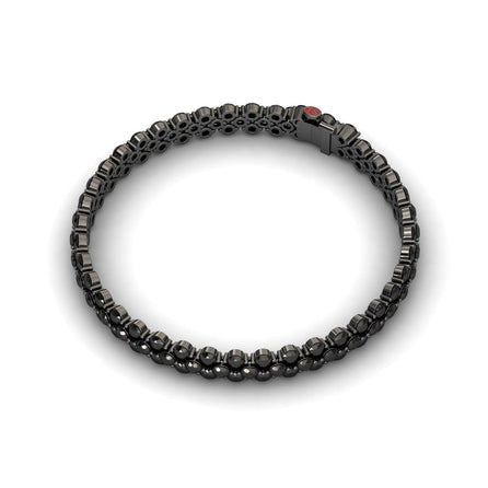 Black Diamond Double Row Tennis Bracelet - Yifei