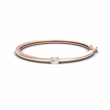 White Diamond Bangle Bracelet - Chelsea
